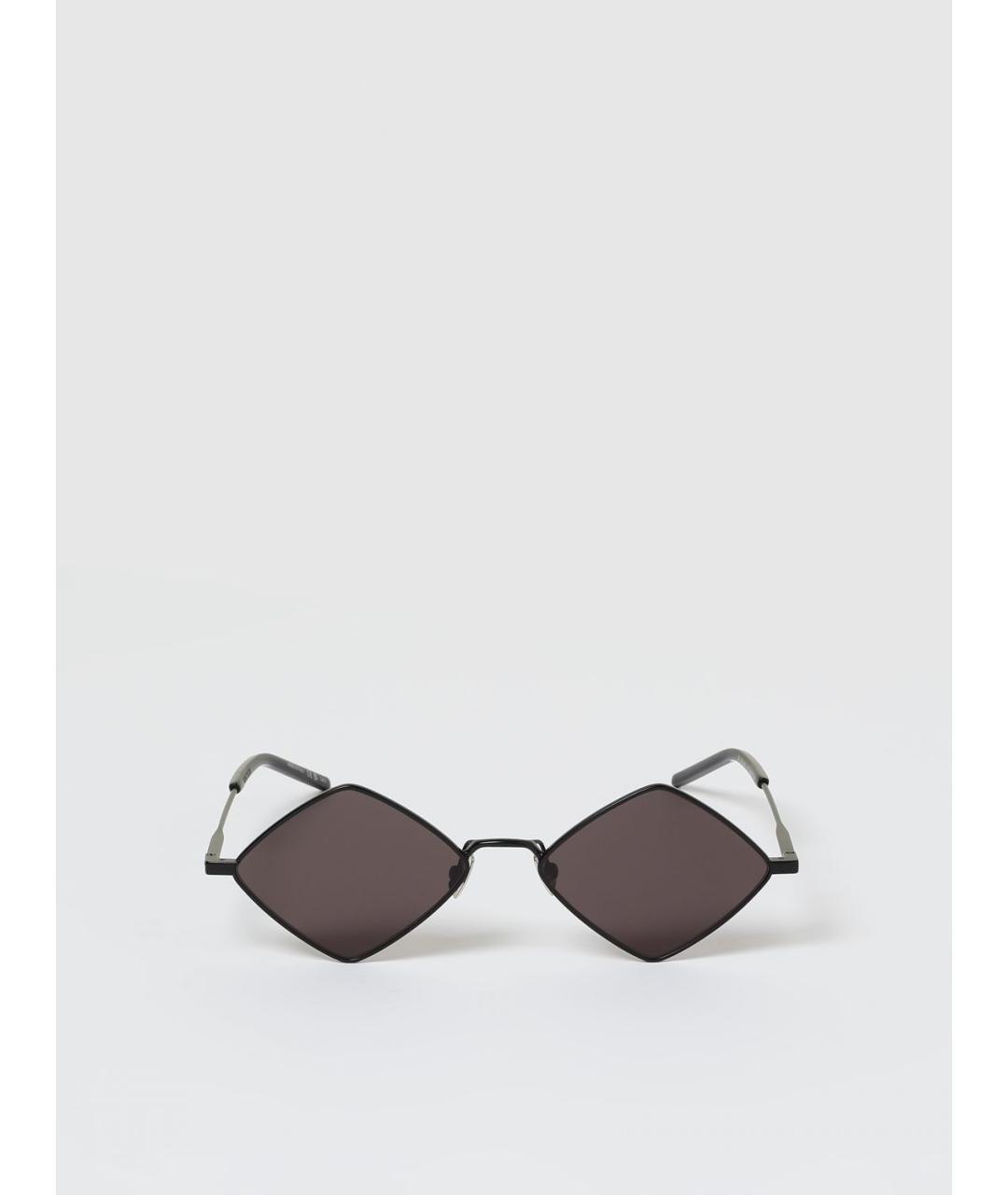 SAINT LAURENT Черные металлические солнцезащитные очки, фото 3
