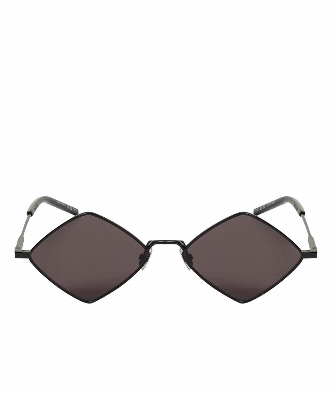 SAINT LAURENT Черные металлические солнцезащитные очки, фото 1
