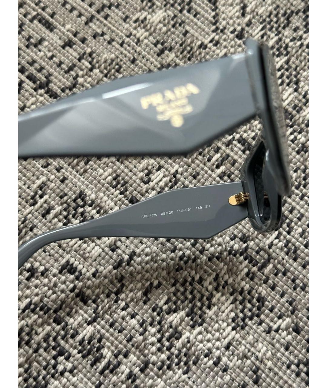 PRADA Серые пластиковые солнцезащитные очки, фото 8