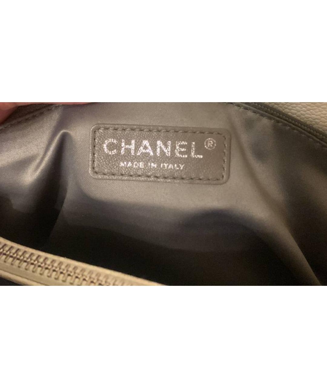 CHANEL Белая кожаная сумка тоут, фото 5