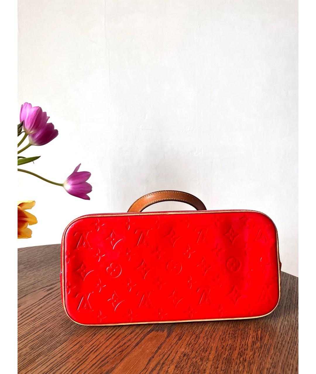 LOUIS VUITTON Красная кожаная сумка через плечо, фото 6