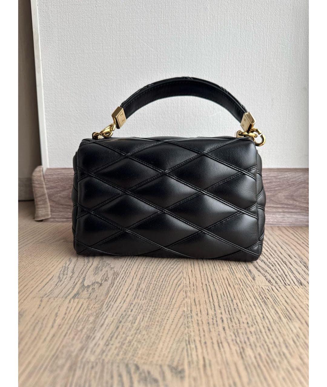 LOUIS VUITTON Черная кожаная сумка с короткими ручками, фото 2