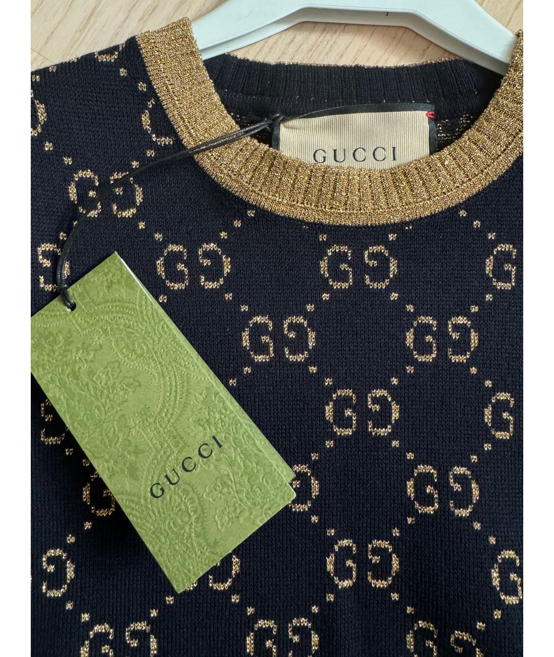 GUCCI Темно-синий хлопковый джемпер / свитер, фото 5