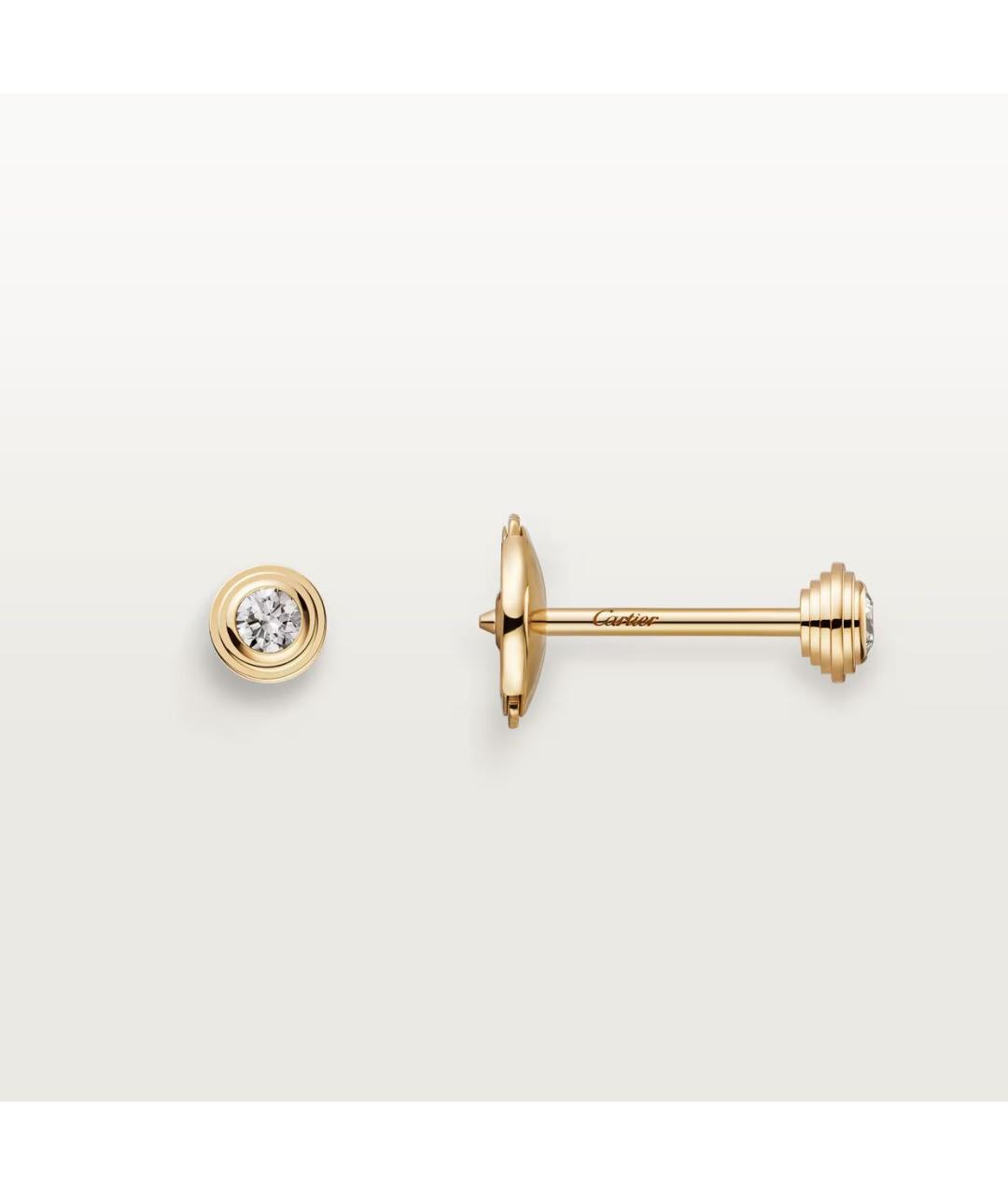 CARTIER Золотые серьги из желтого золота, фото 4