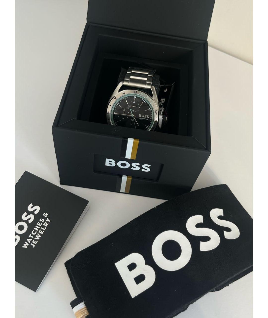 HUGO BOSS Серебряные стальные часы, фото 2