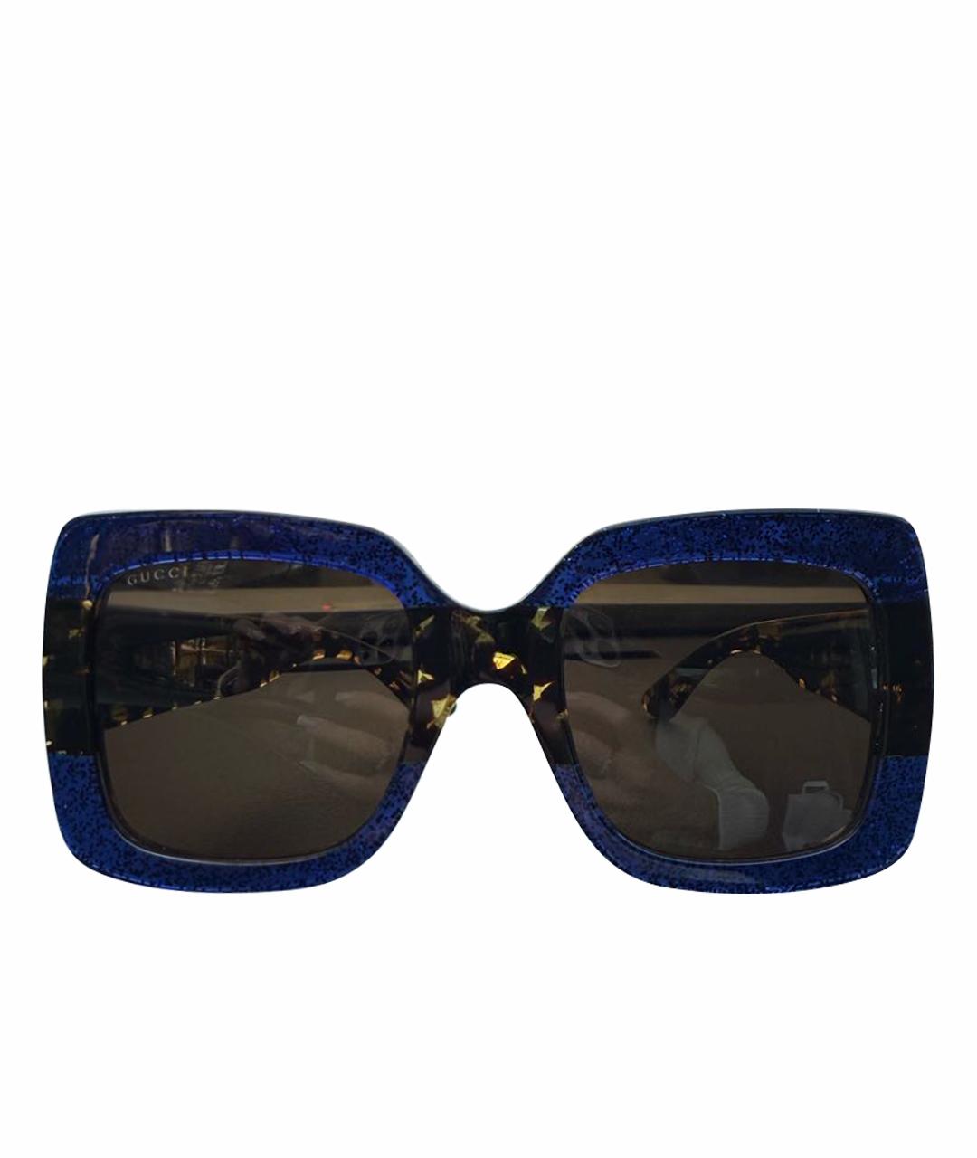GUCCI Коричневые пластиковые солнцезащитные очки, фото 1