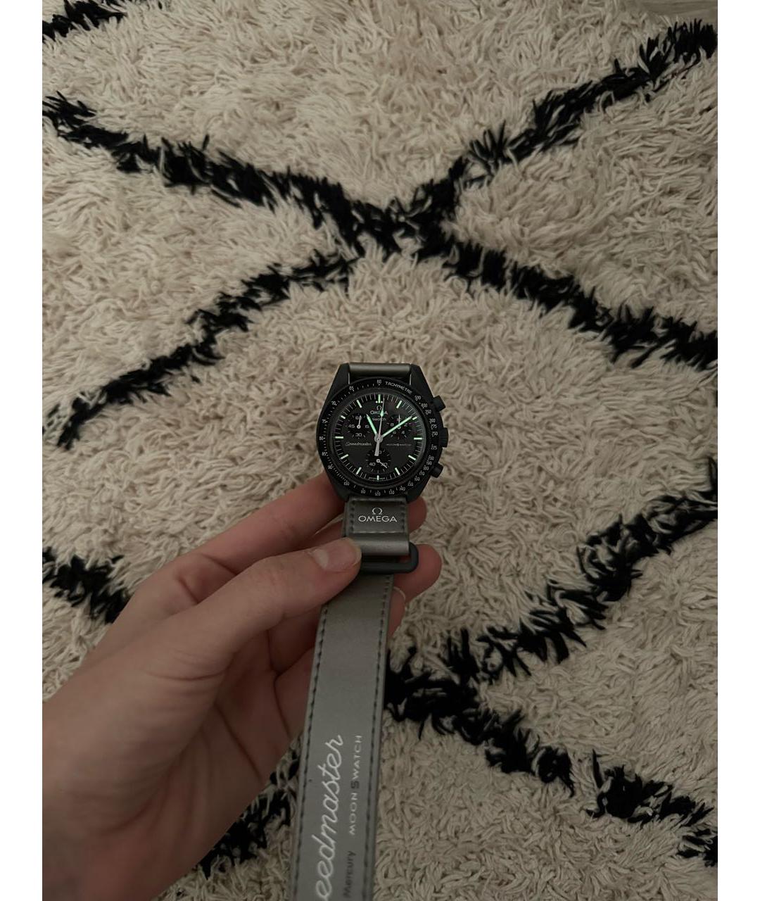 OMEGA Антрацитовые керамические часы, фото 4