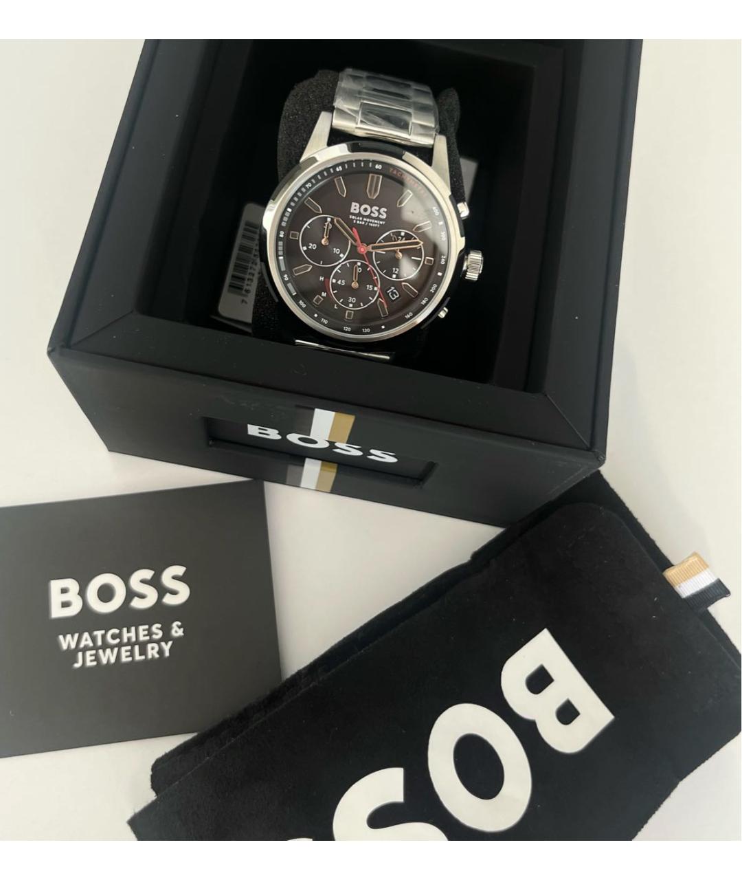 HUGO BOSS Серебряные стальные часы, фото 4