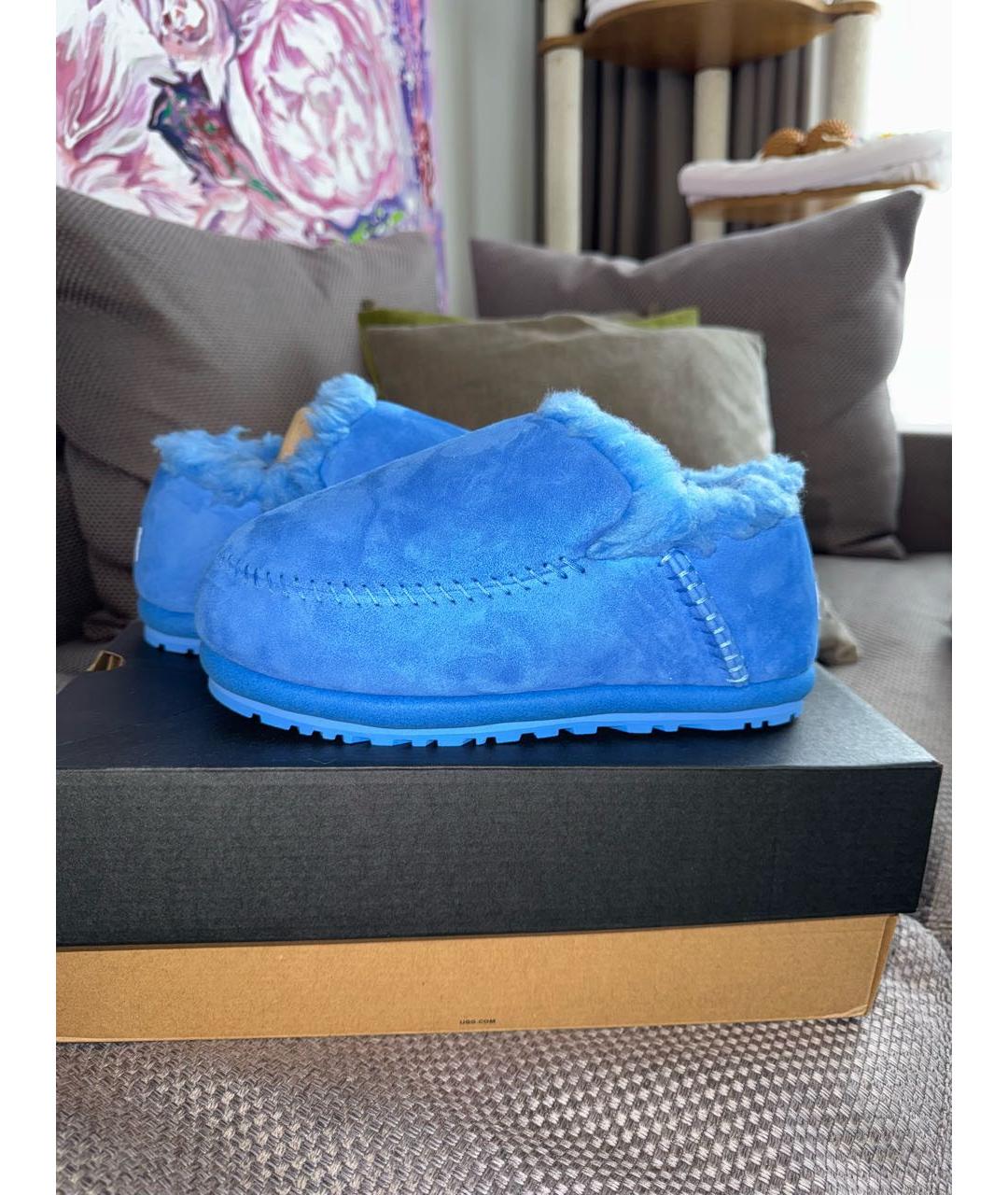 UGG AUSTRALIA Синие замшевые ботинки, фото 8