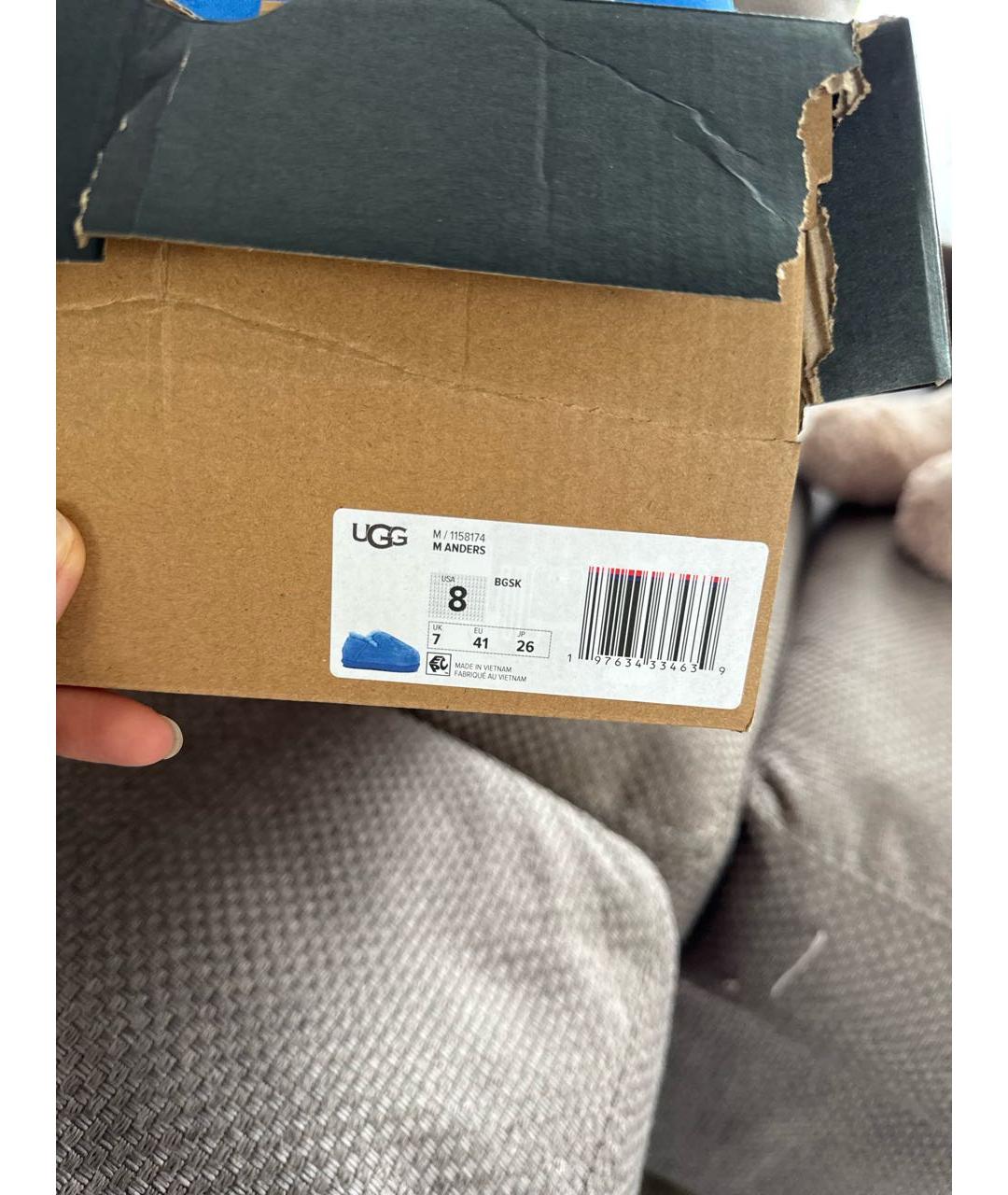 UGG AUSTRALIA Синие замшевые ботинки, фото 5