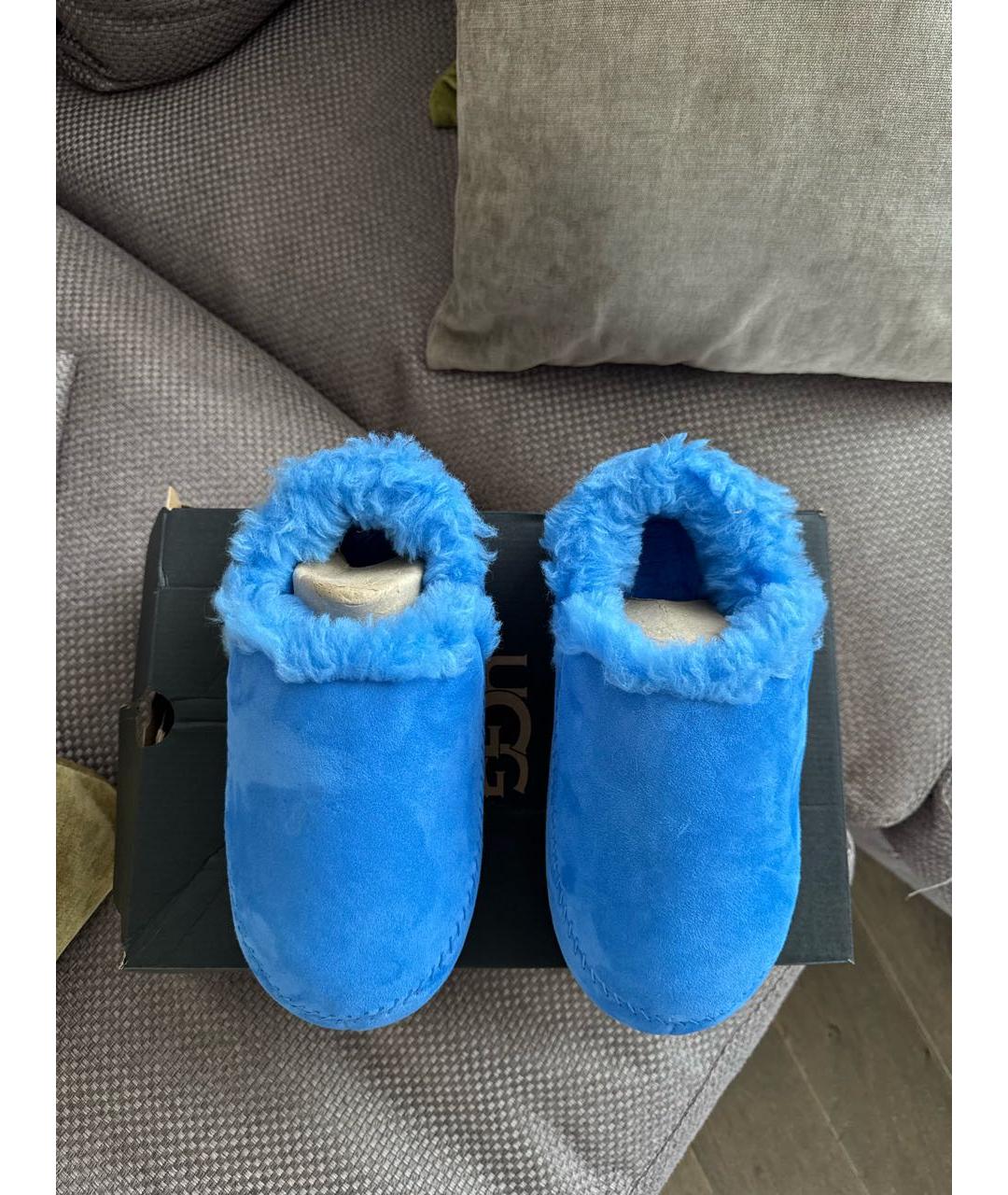 UGG AUSTRALIA Синие замшевые ботинки, фото 3