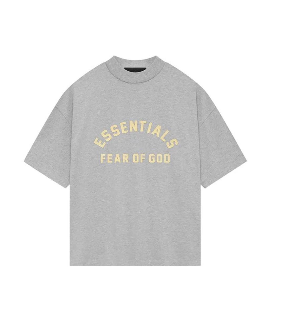 FEAR OF GOD ESSENTIALS Серая хлопковая футболка, фото 1