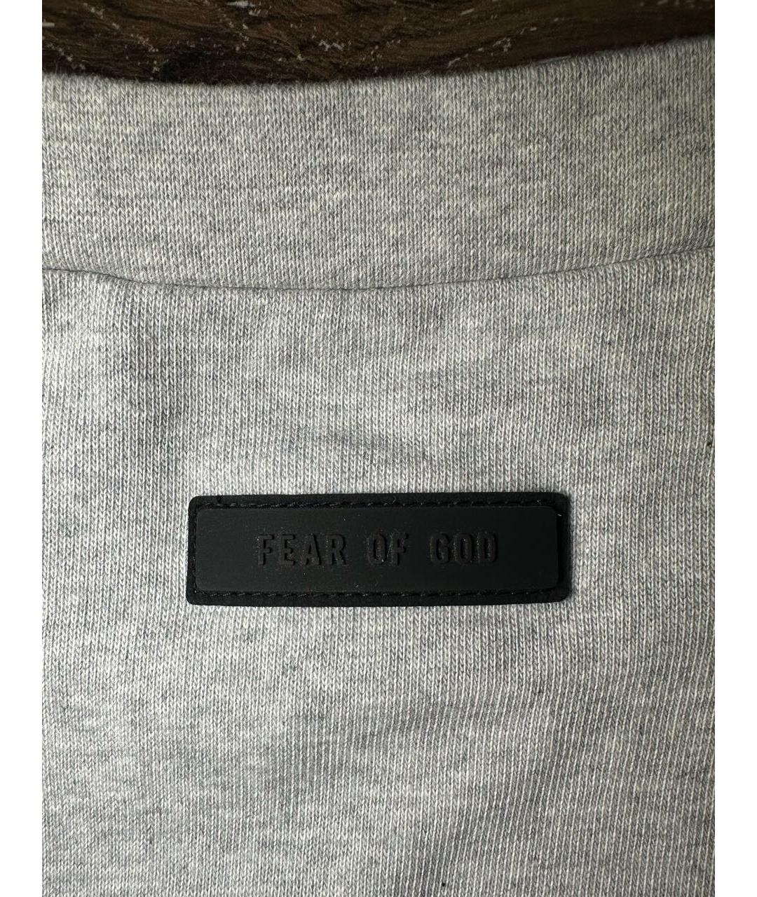 FEAR OF GOD ESSENTIALS Серая хлопковая футболка, фото 6