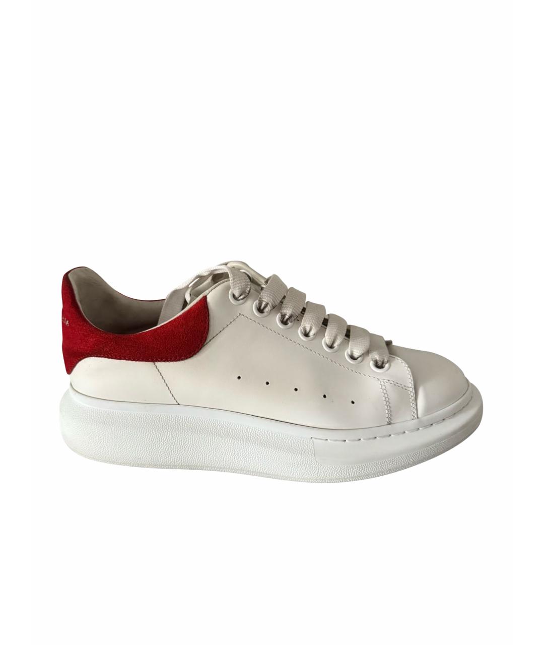 ALEXANDER MCQUEEN Белые кожаные низкие кроссовки / кеды, фото 1