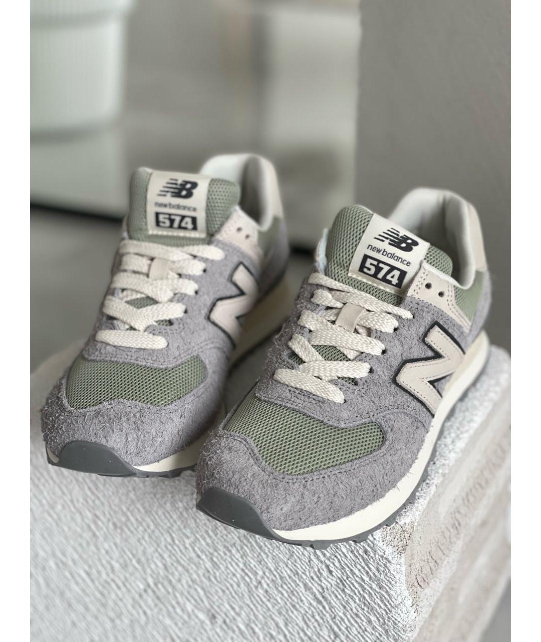 NEW BALANCE Серые замшевые кроссовки, фото 3