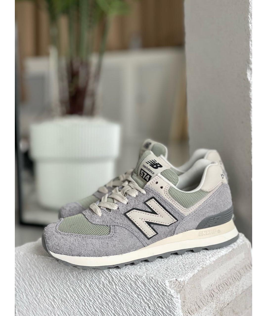 NEW BALANCE Серые замшевые кроссовки, фото 2