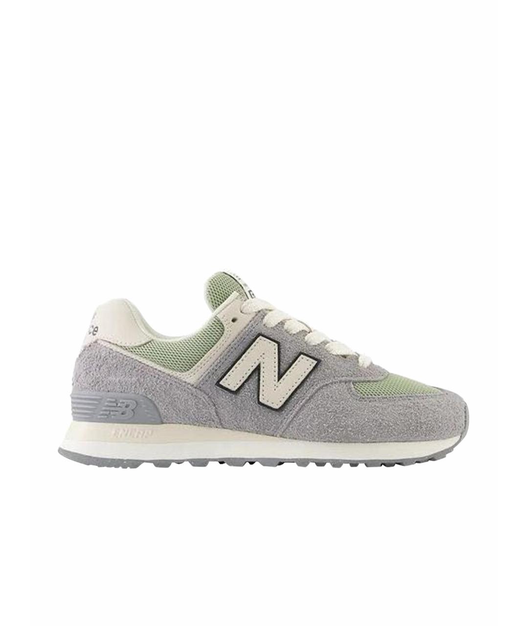 NEW BALANCE Серые замшевые кроссовки, фото 1