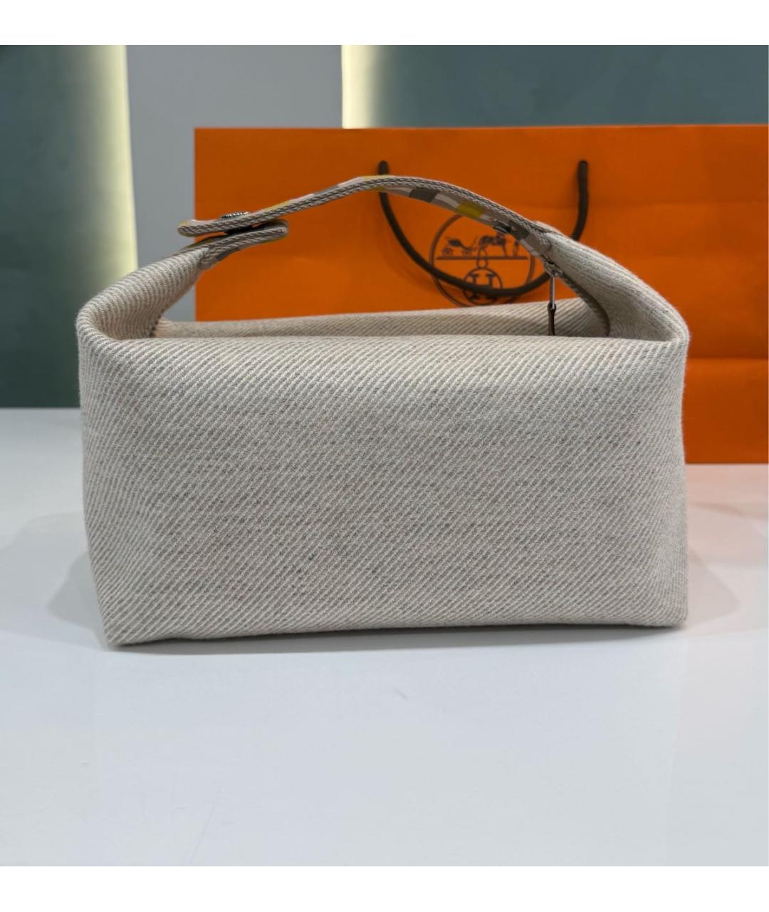 HERMES Серая косметичка, фото 3