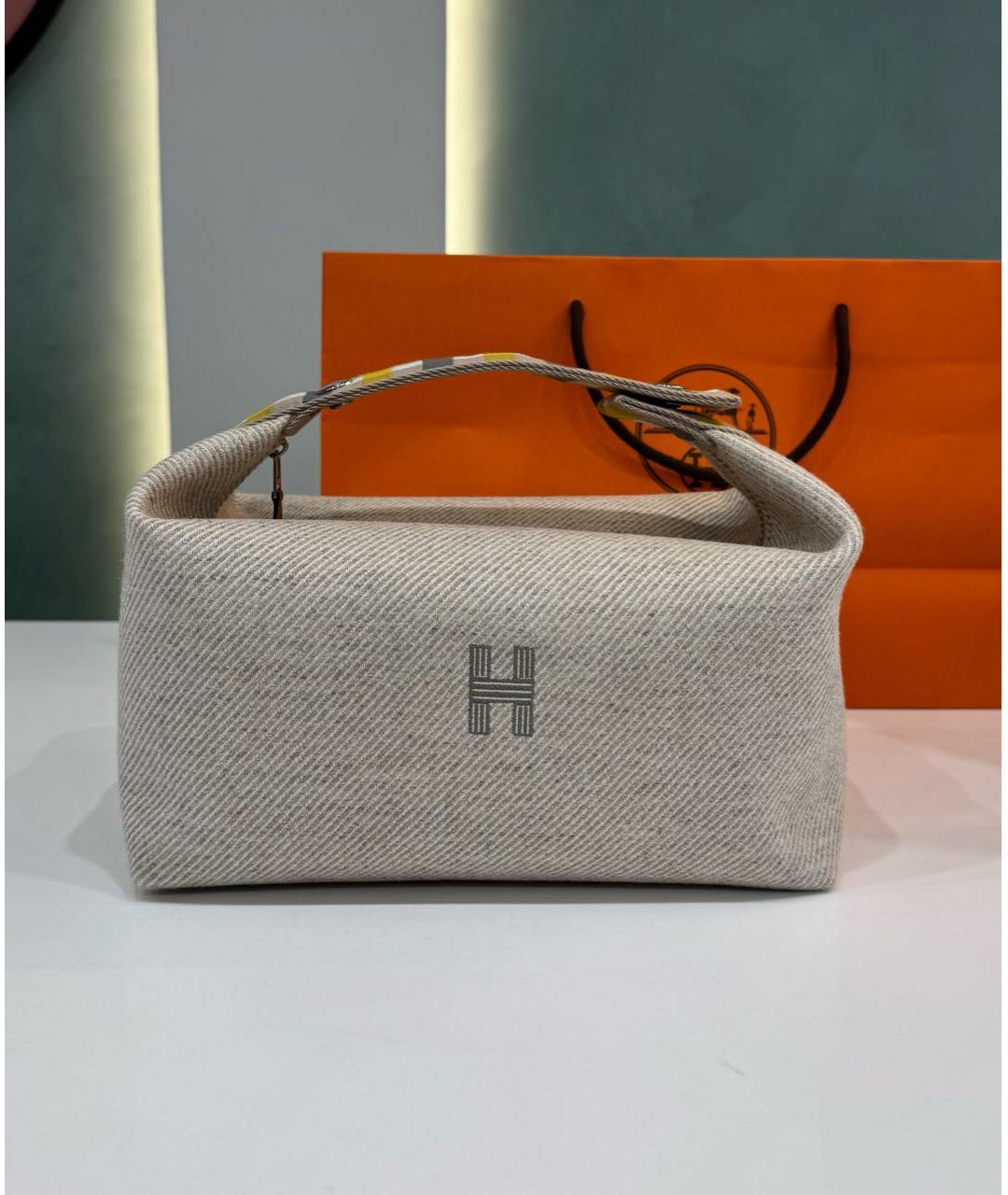 HERMES Серая косметичка, фото 7