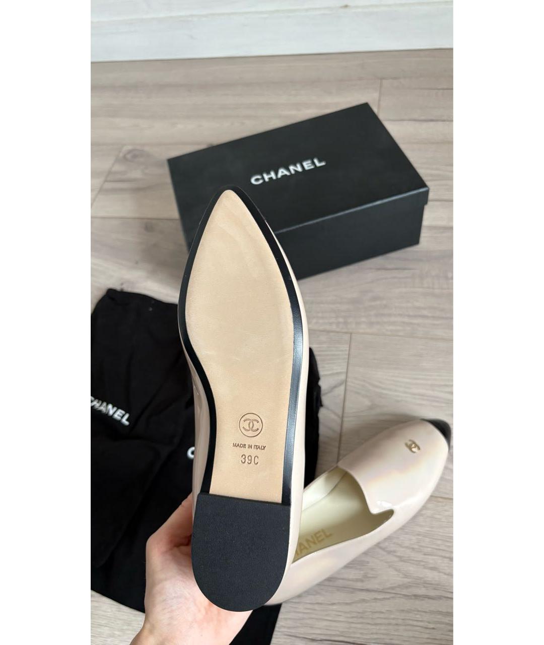 CHANEL Балетки из лакированной кожи, фото 5