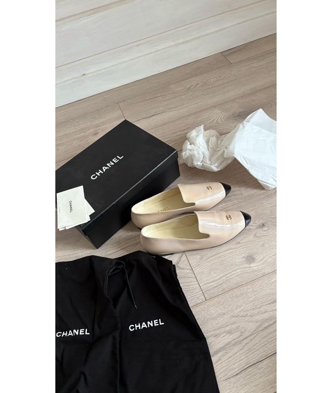 CHANEL Балетки из лакированной кожи, фото 6