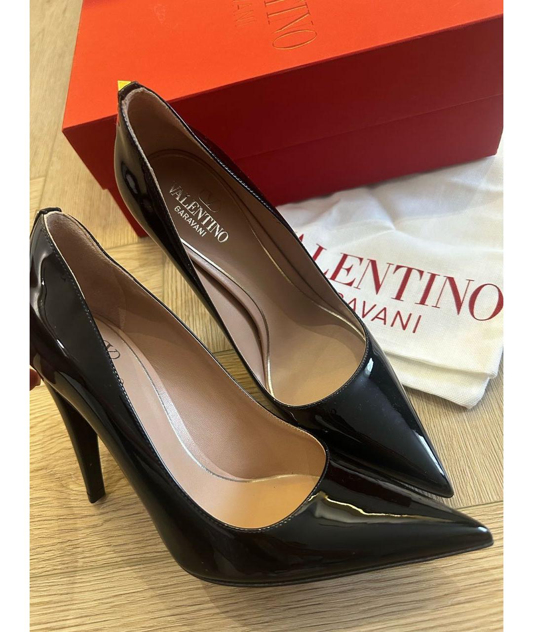 VALENTINO Черные туфли из лакированной кожи, фото 7