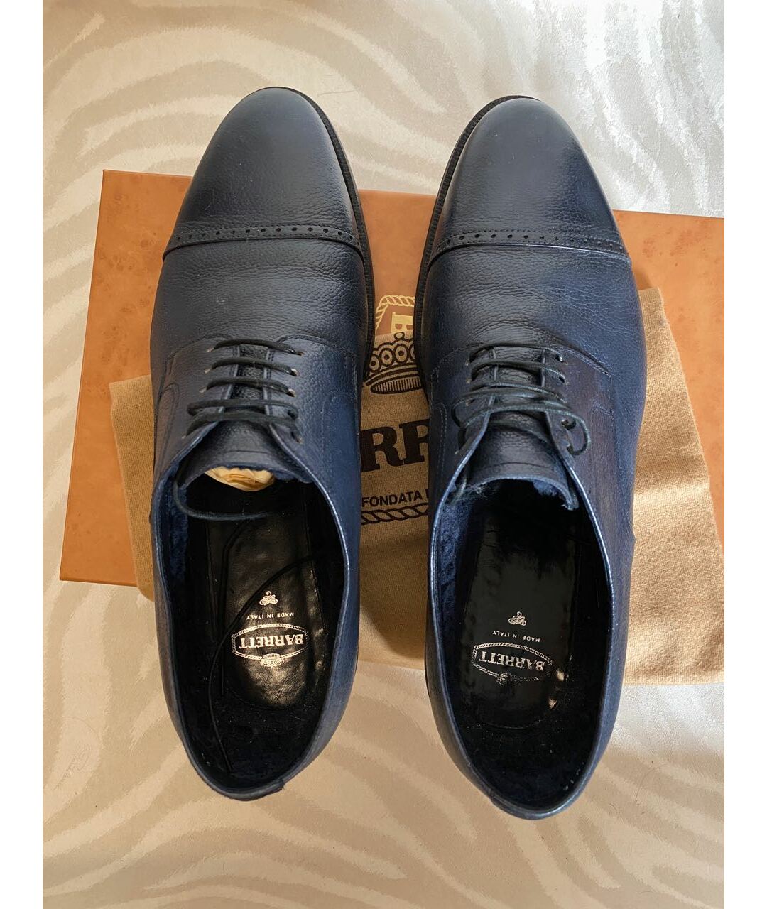 BARRETT Синие кожаные туфли, фото 3