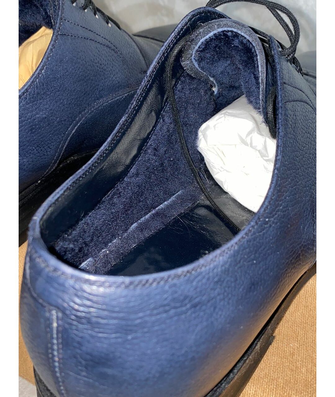 BARRETT Синие кожаные туфли, фото 6