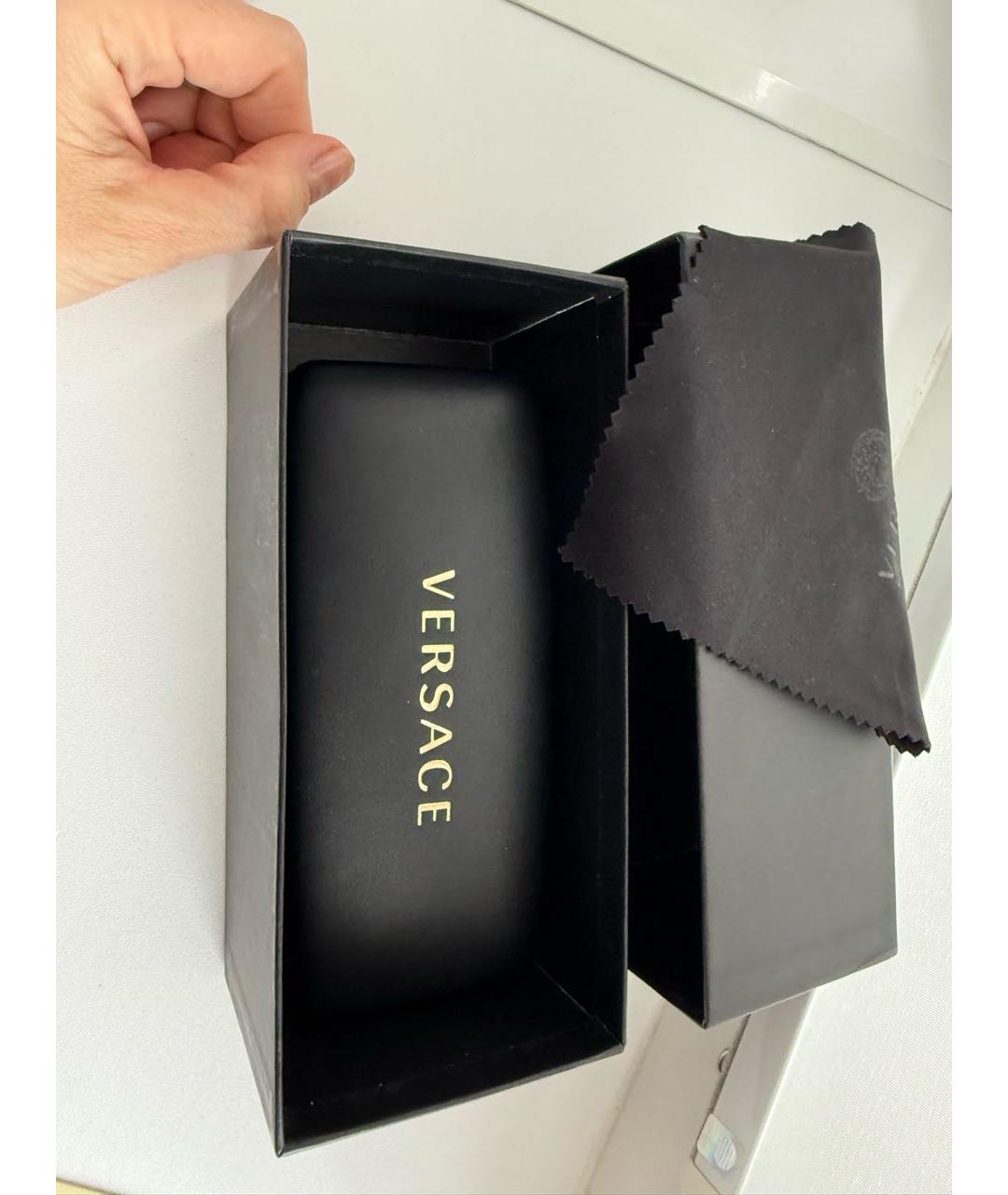 VERSACE Коричневые пластиковые солнцезащитные очки, фото 4