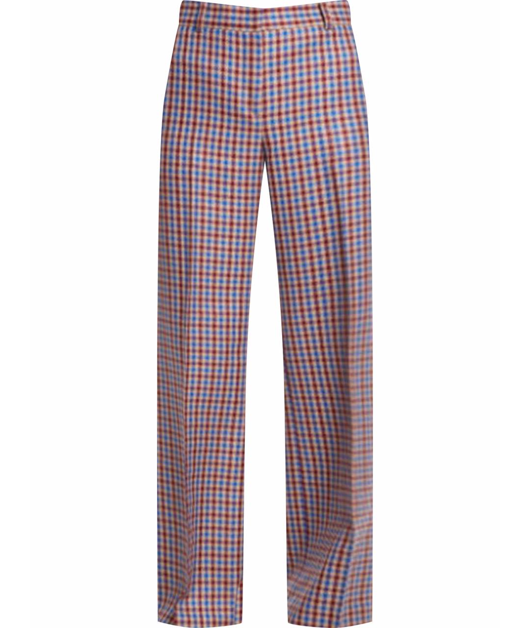 TORY BURCH Мульти шерстяные прямые брюки, фото 1