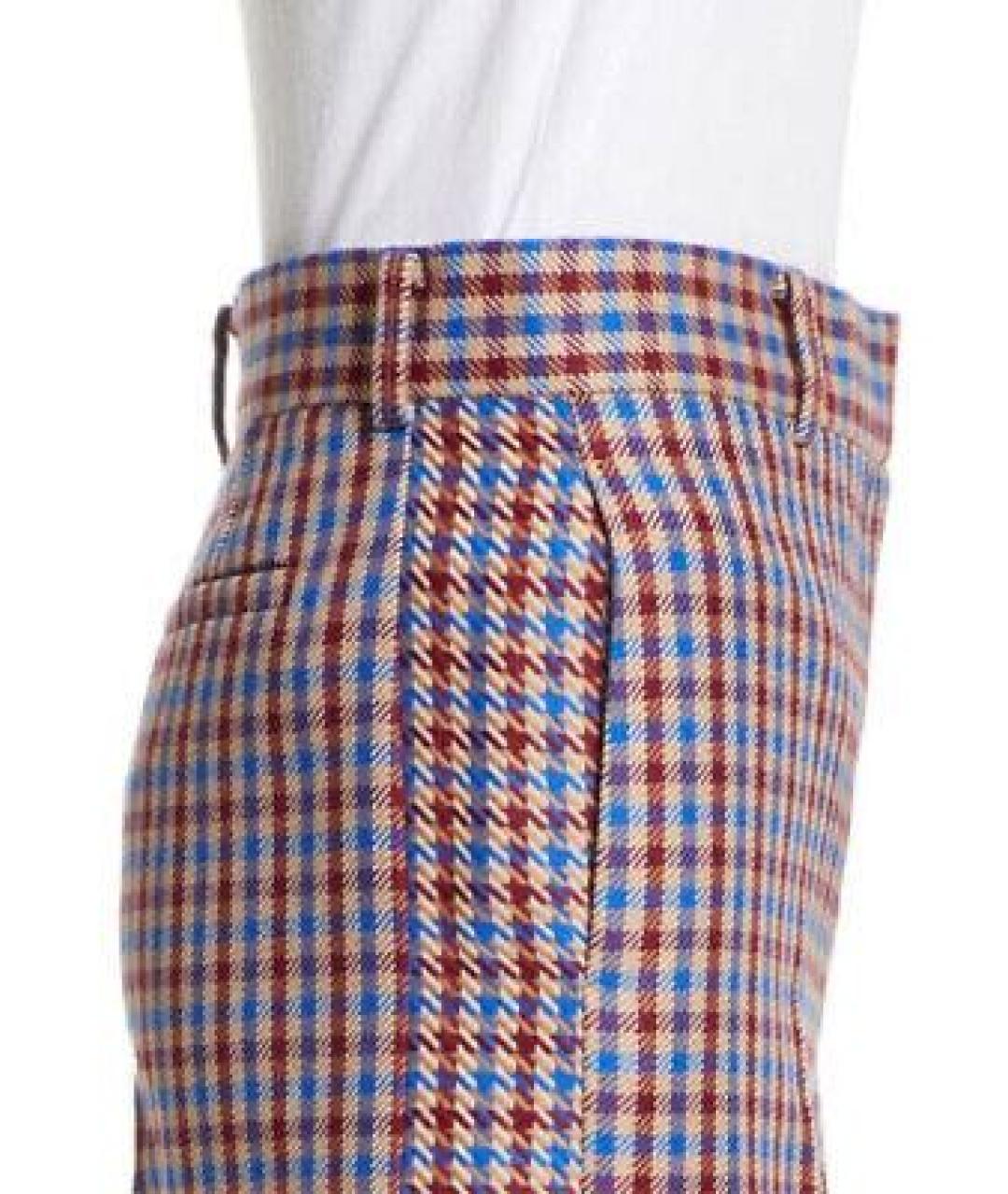 TORY BURCH Мульти шерстяные прямые брюки, фото 2
