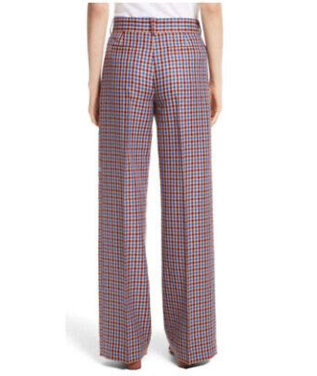 TORY BURCH Мульти шерстяные прямые брюки, фото 3