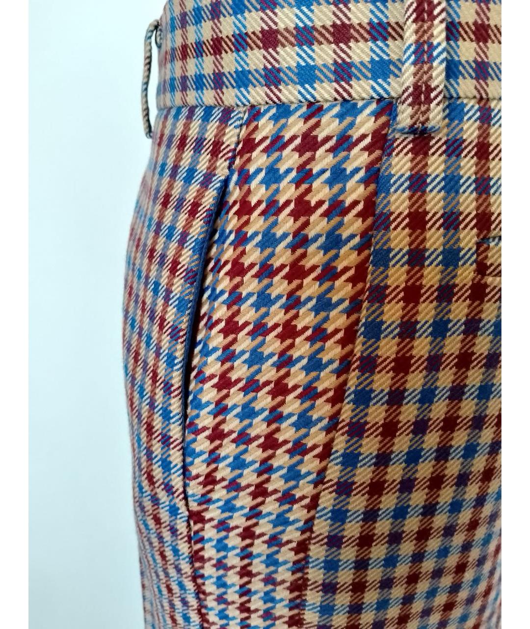 TORY BURCH Мульти шерстяные прямые брюки, фото 6