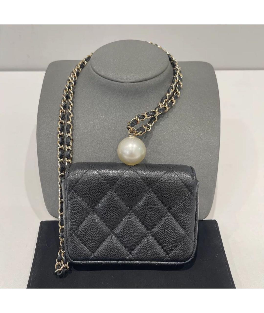 CHANEL Черная кожаная поясная сумка, фото 3