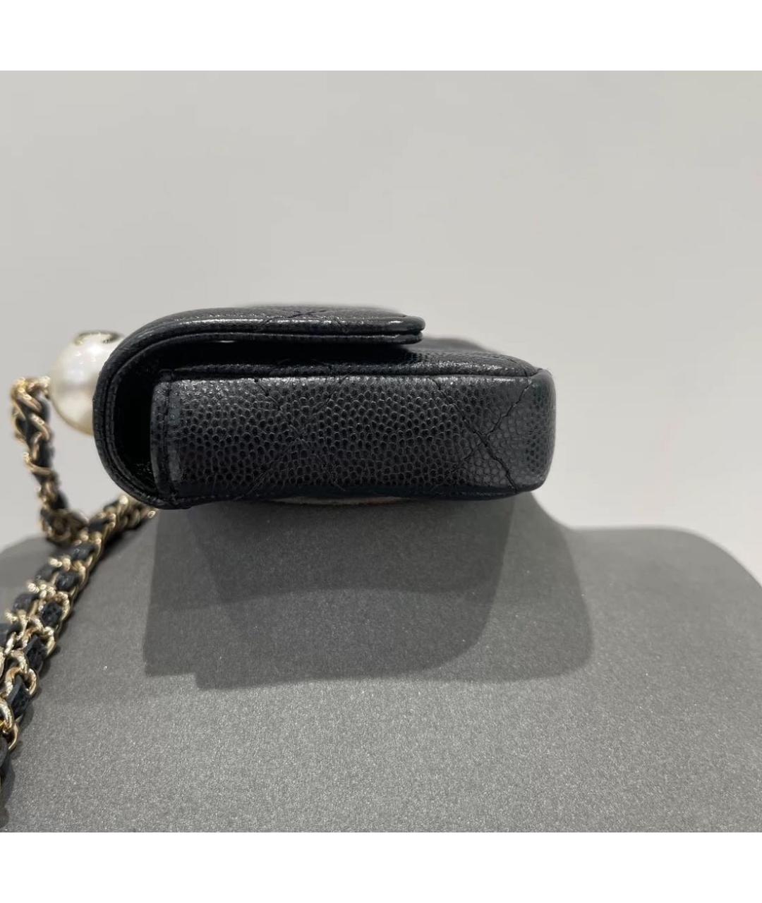 CHANEL Черная кожаная поясная сумка, фото 5