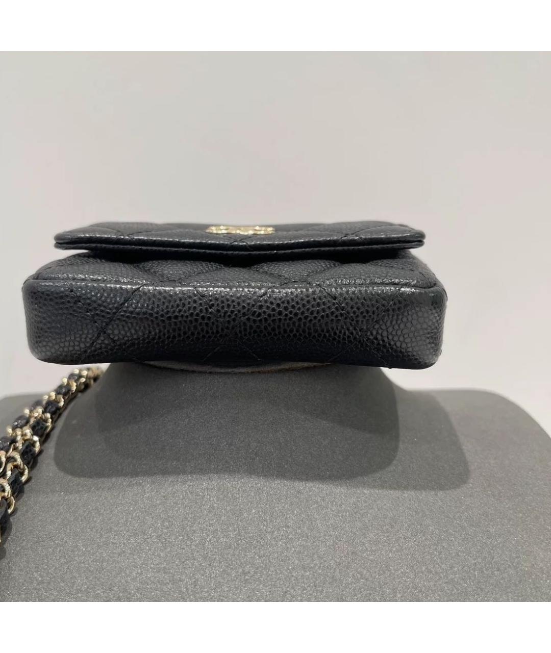 CHANEL Черная кожаная поясная сумка, фото 6