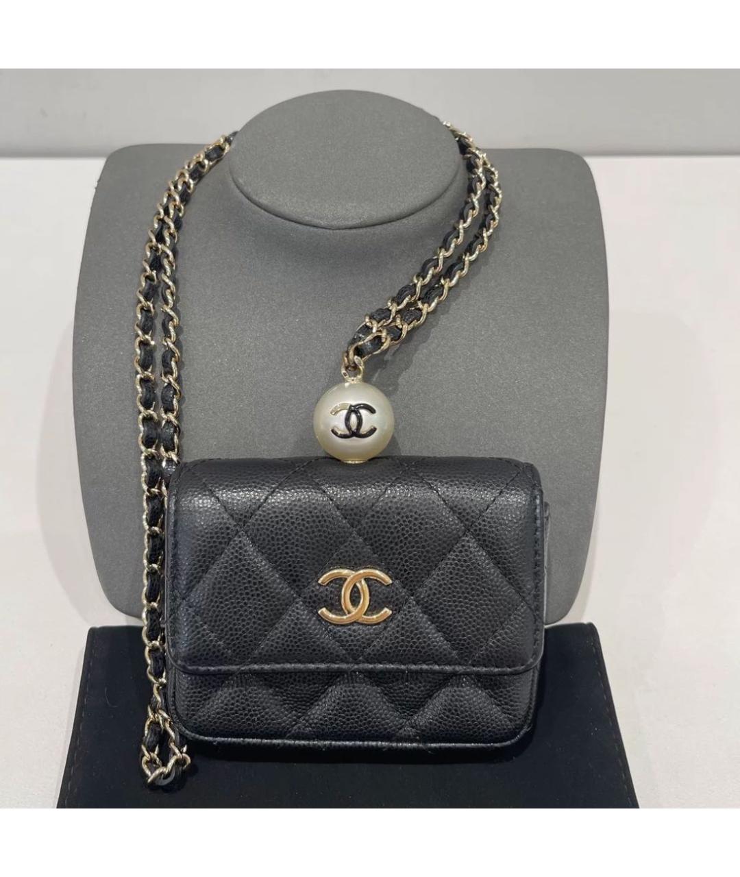 CHANEL Черная кожаная поясная сумка, фото 2