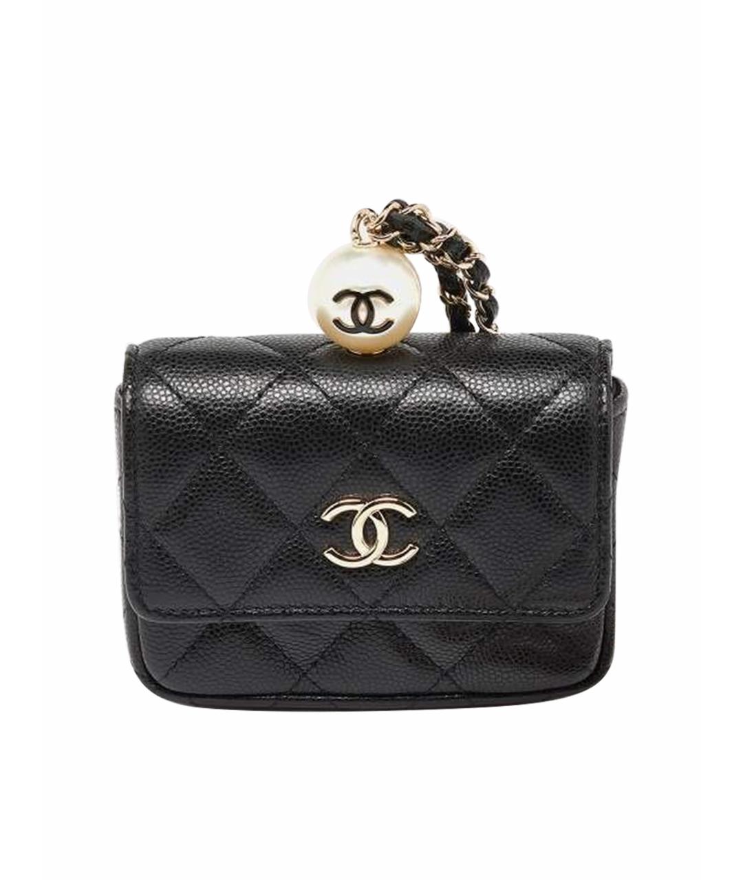 CHANEL Черная кожаная поясная сумка, фото 1