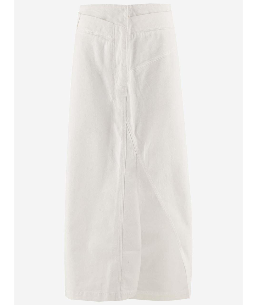 LOEWE Белая хлопковая юбка макси, фото 3