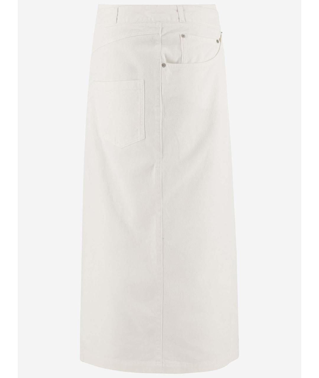 LOEWE Белая хлопковая юбка макси, фото 2