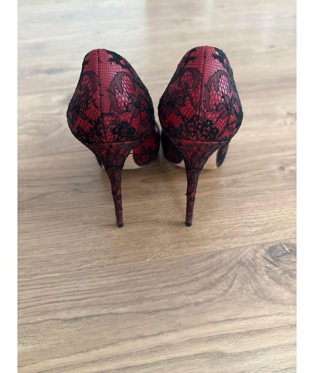 DOLCE&GABBANA Красные кожаные туфли, фото 5