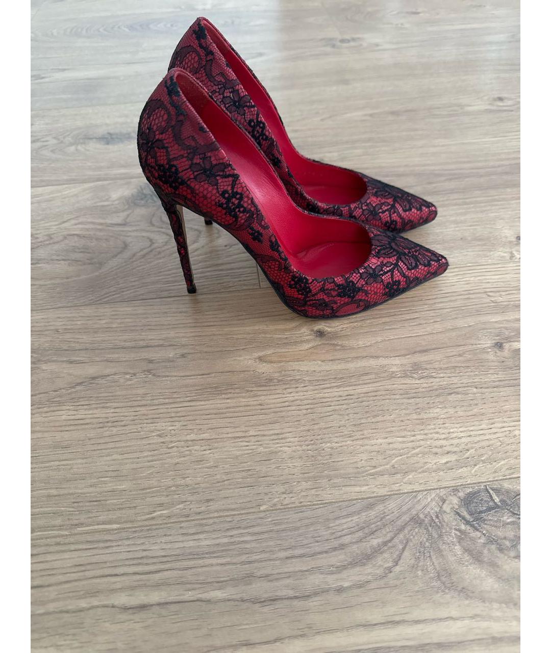 DOLCE&GABBANA Красные кожаные туфли, фото 2