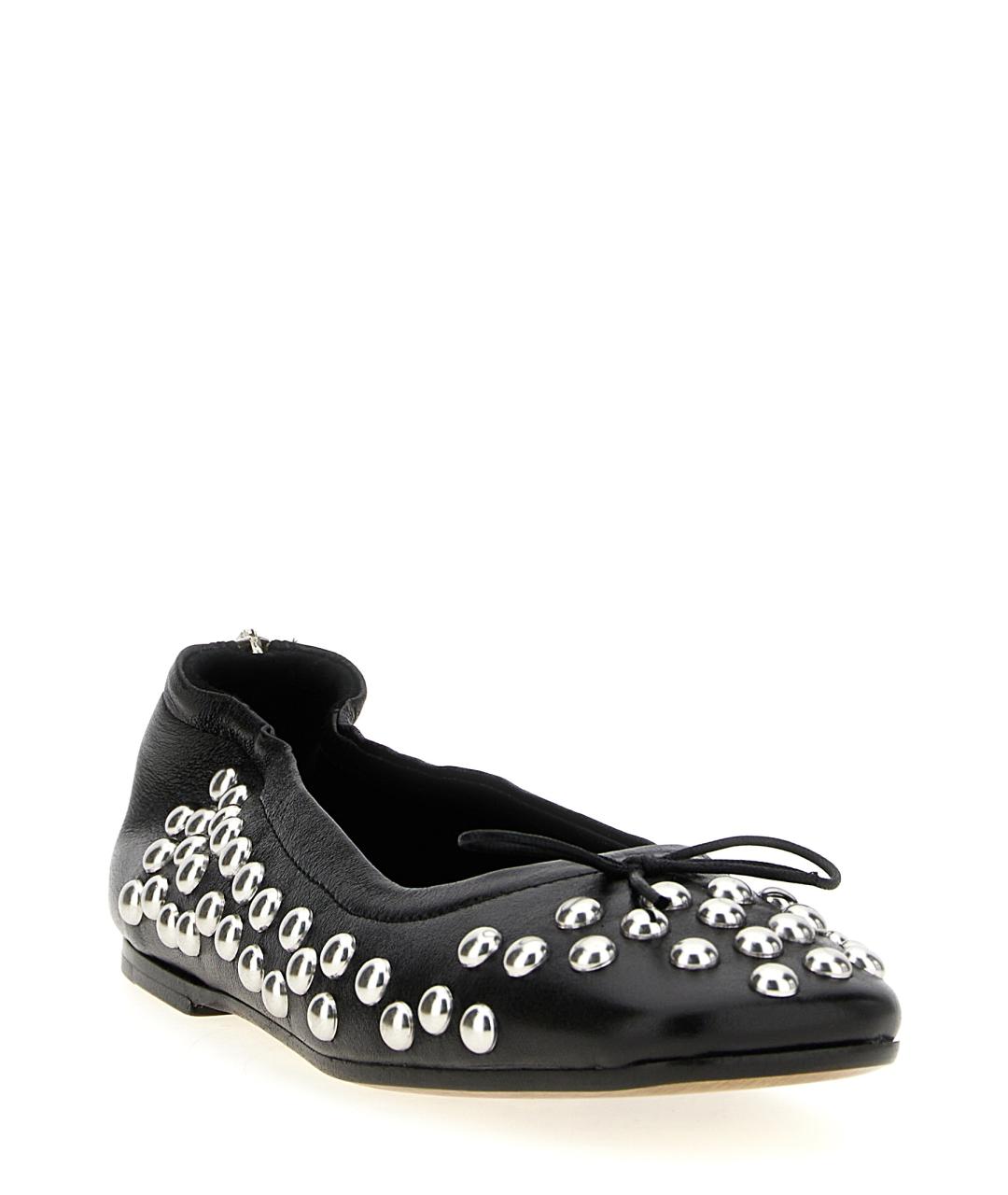 GOLDEN GOOSE DELUXE BRAND Черные кожаные балетки, фото 2