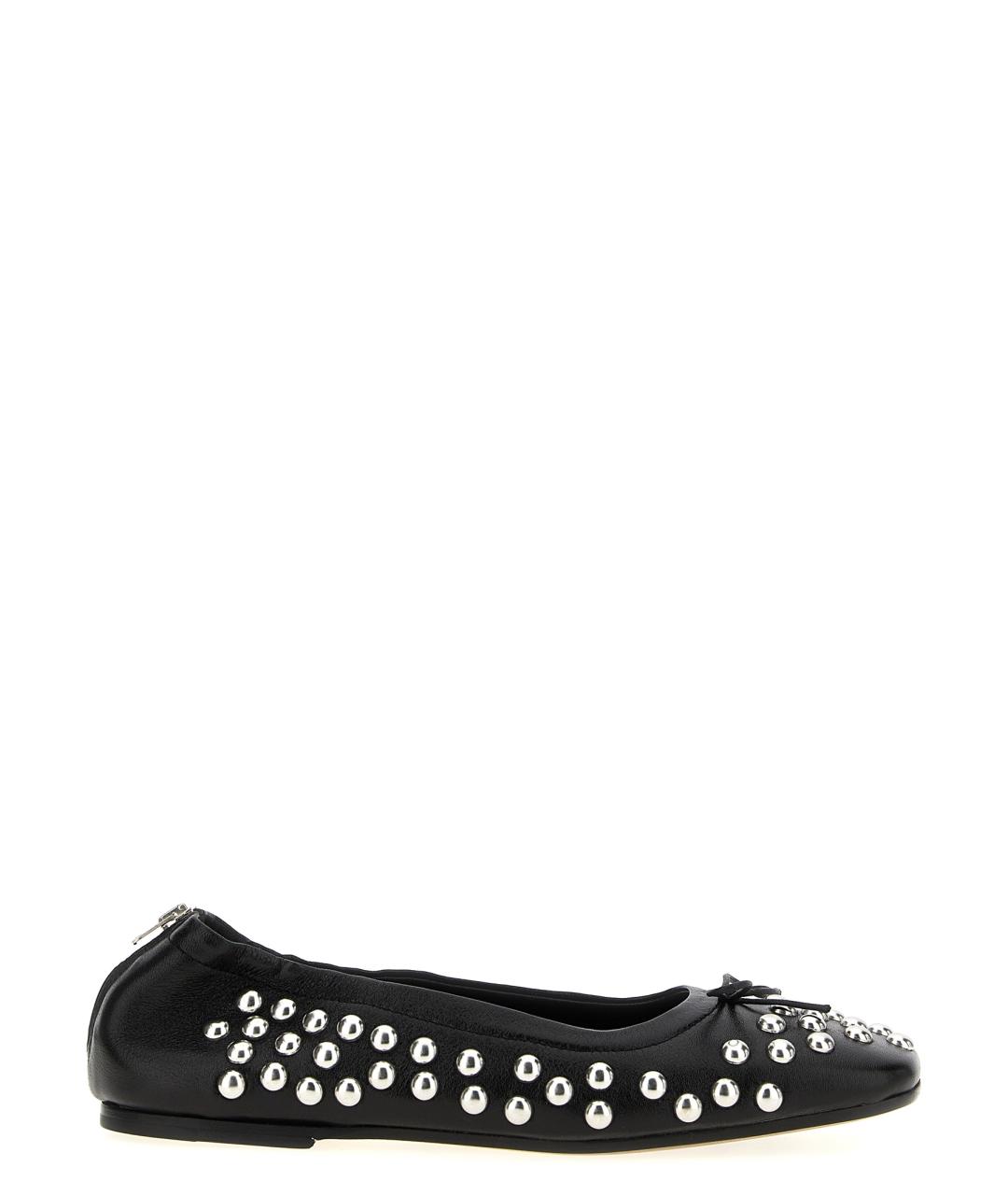 GOLDEN GOOSE DELUXE BRAND Черные кожаные балетки, фото 1
