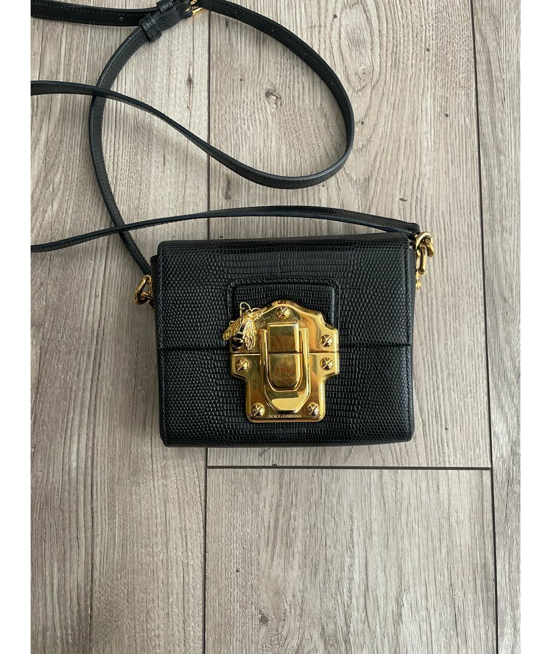 DOLCE&GABBANA Черная кожаная сумка тоут, фото 4