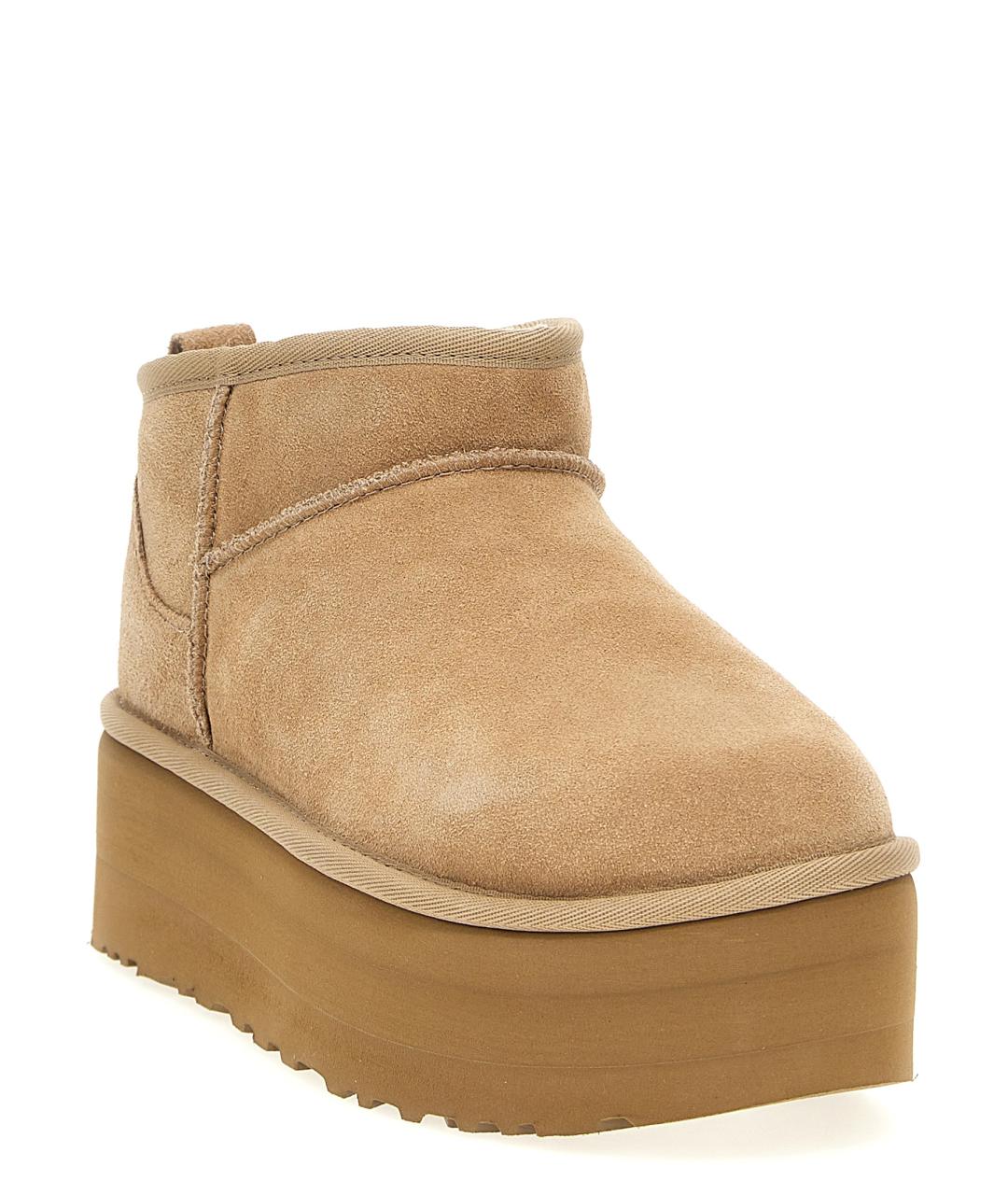 UGG AUSTRALIA Бежевые кожаные ботинки, фото 2