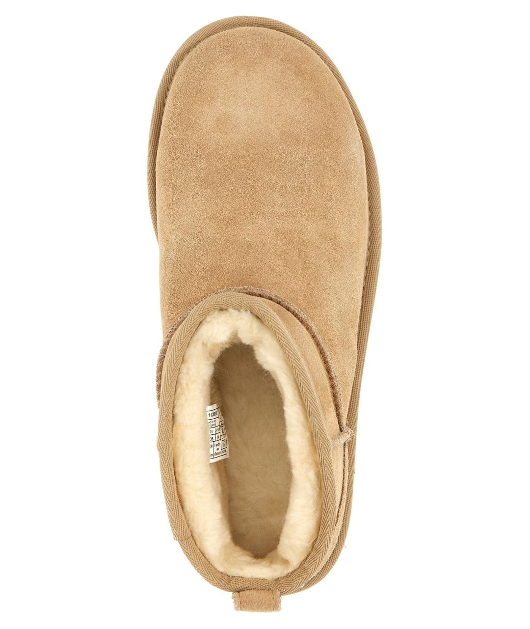 UGG AUSTRALIA Бежевые кожаные ботинки, фото 4