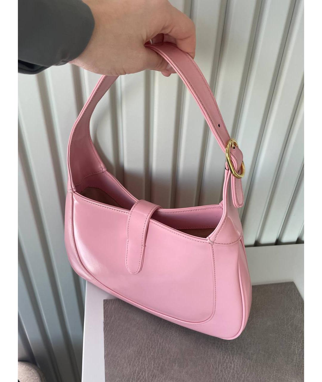 GUCCI Розовая кожаная сумка через плечо, фото 3