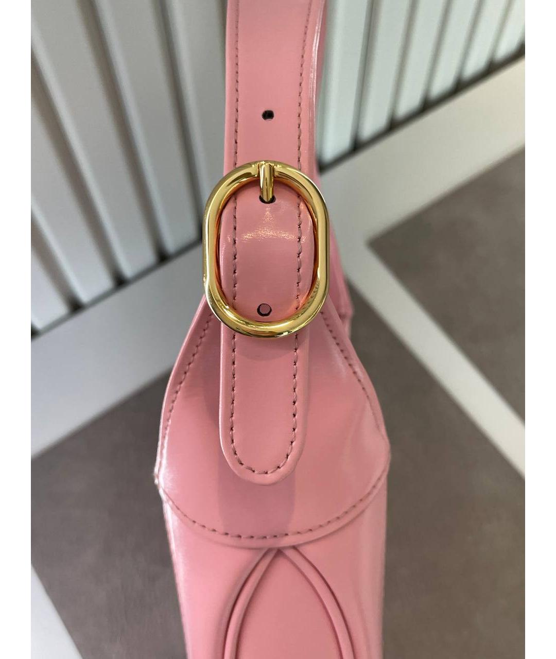 GUCCI Розовая кожаная сумка через плечо, фото 9