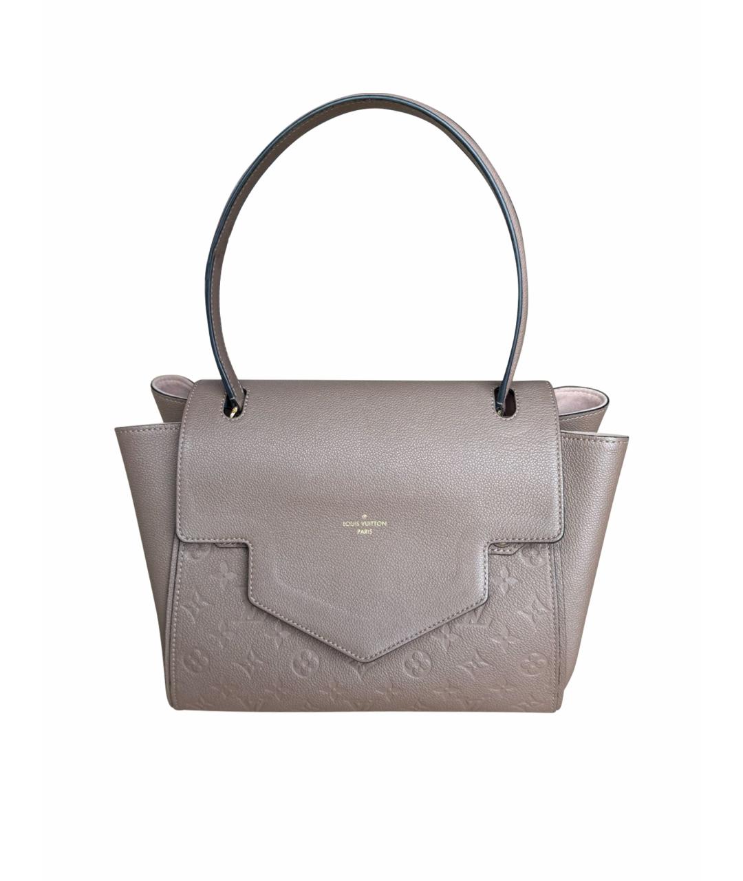 LOUIS VUITTON Бежевая кожаная сумка с короткими ручками, фото 1